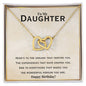 To My Daughter | Dreams That Inspire You - Interlocking Hearts Necklace