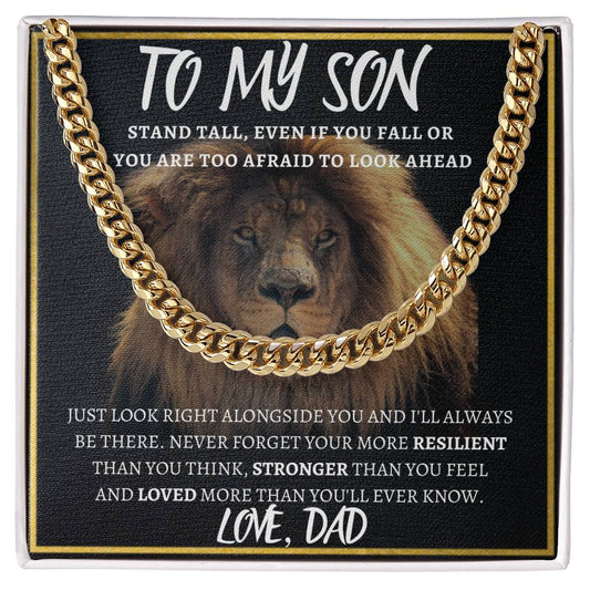 My Son | Stand Tall - Cuban Link Chain