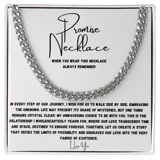 Promise Necklace | Our Love - Cuban Link Chain