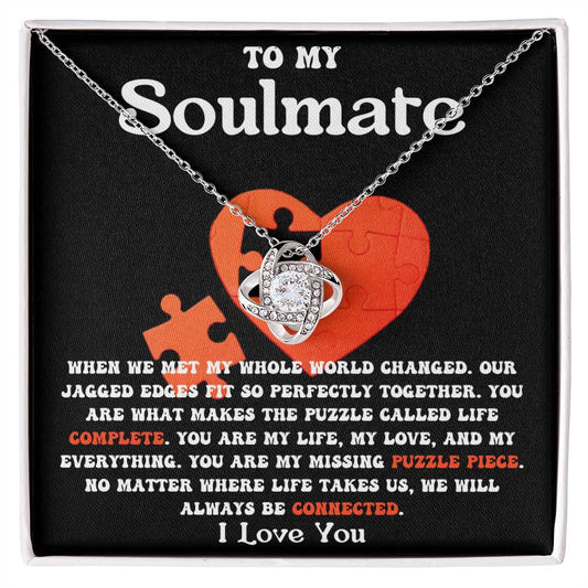 My Soulmate | Missing Puzzle Piece - Love Knot Necklace