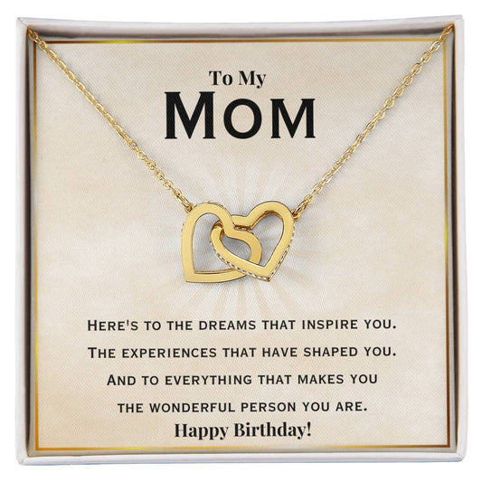 To My Mom | Dreams That Inspire You - Interlocking Hearts Necklace