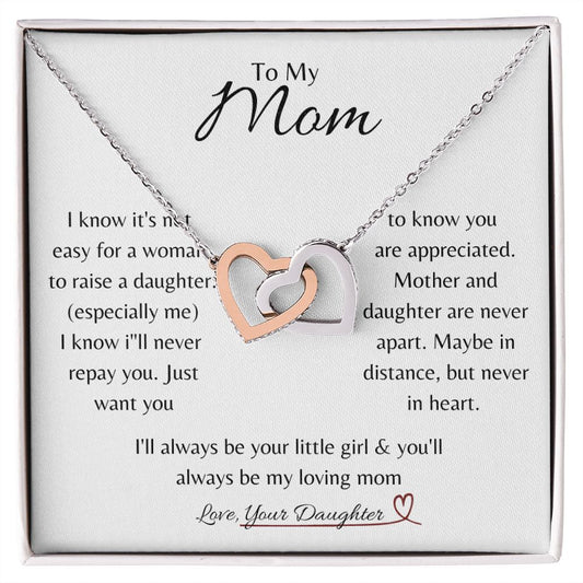 My Mom | Your Little Girl - Interlocking Hearts Necklace