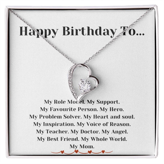 Happy Birthday | My Mom - Forever Love Necklace