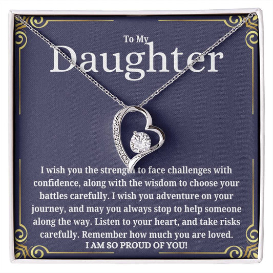 To My Daughter | Your Heart - Forever Love Necklace