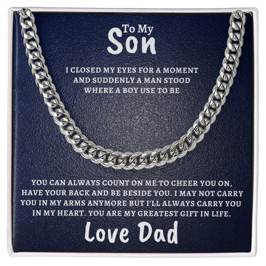 My Son | Greatest Gift - Cuban Link Chain