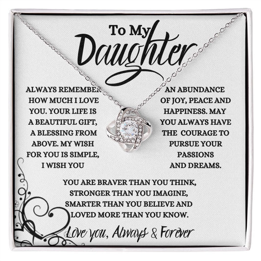 My Daughter | Blessing From Above - Love Knot Necklace