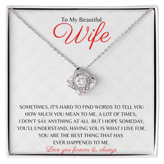My Beautiful Wife | Hard To Find - Love Knot Necklace