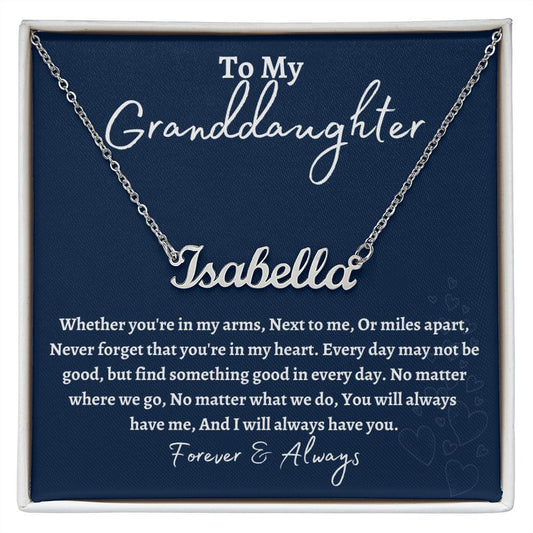 My Granddaughter | In My Arms - Personalized Name Necklace