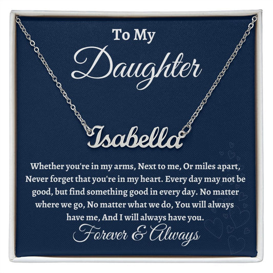My Daughter | In My Arms - Personalized Name Necklace
