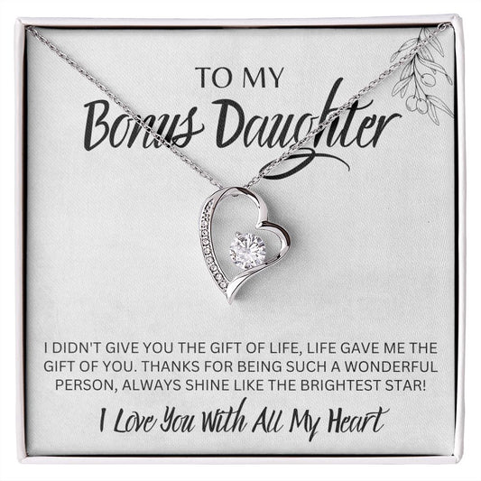 My Bonus Daughter | Gift Of Life - Forever Love Necklace