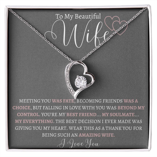 My Beautiful Wife | My Everything - Forever Love Necklace